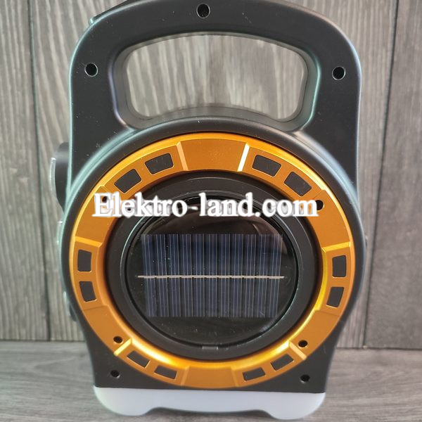 LED лампа HB-6678 фонарь аккумуляторный диодный фонарик на солнечной батареи, прожектор